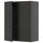 METOD - METOD Wall cabinet with shelves/2 doors, black-grey/Nickebo matt anthracite, 80x100 cm