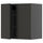 METOD - METOD Wall cabinet with shelves/2 doors, black-grey/Nickebo matt anthracite, 60x60 cm