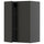 METOD - METOD Wall cabinet with shelves/2 doors, black-grey/Nickebo matt anthracite, 60x80 cm