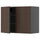 METOD - METOD Wall cabinet with shelves/2 doors, black-grey/Sinarp brown, 80x60 cm