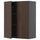 METOD - METOD Wall cabinet with shelves/2 doors, black-grey/Sinarp brown, 80x100 cm