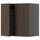 METOD - METOD Wall cabinet with shelves/2 doors, black-grey/Sinarp brown, 60x60 cm