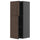 METOD - METOD Wall cabinet with shelves/2 doors, black-grey/Sinarp brown, 40x100 cm