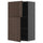 METOD - METOD Wall cabinet with shelves/2 doors, black-grey/Sinarp brown, 60x100 cm