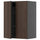 METOD - METOD Wall cabinet with shelves/2 doors, black-grey/Sinarp brown, 60x80 cm
