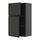 METOD wall cabinet with shelves/2 doors, black-grey/Upplöv matt anthracite, 60x100 cm
