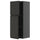 METOD - METOD Wall cabinet with shelves/2 doors, black-grey/Upplöv matt anthracite, 40x100 cm