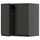 METOD wall cabinet with shelves/2 doors, black-grey/Upplöv matt anthracite, 60x60 cm