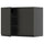 METOD - METOD Wall cabinet with shelves/2 doors, black-grey/Upplöv matt anthracite, 80x60 cm
