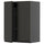 METOD wall cabinet with shelves/2 doors, black-grey/Upplöv matt anthracite, 60x80 cm