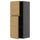 METOD - METOD Wall cabinet with shelves/2 doors, black-grey/Voxtorp oak effect, 40x100 cm