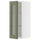 METOD wall cabinet w shelves/glass door, white/Axstad grey-green, 30x80 cm