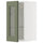 METOD wall cabinet w shelves/glass door, white/Axstad grey-green, 30x60 cm