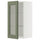METOD wall cabinet w shelves/glass door, white/Axstad grey-green, 40x80 cm