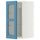 METOD wall cabinet w shelves/glass door, white/Lerhyttan blue, 30x60 cm