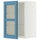 METOD wall cabinet w shelves/glass door, white/Lerhyttan blue, 40x60 cm