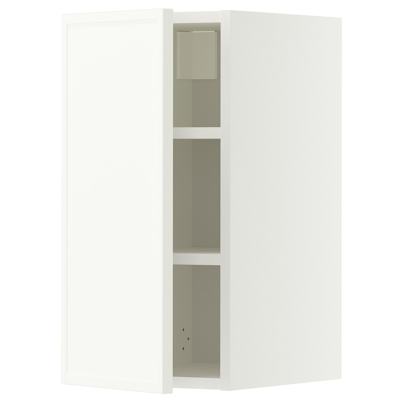 METOD wall cabinet with shelves, white/Aspudden matt white, 30x60 cm