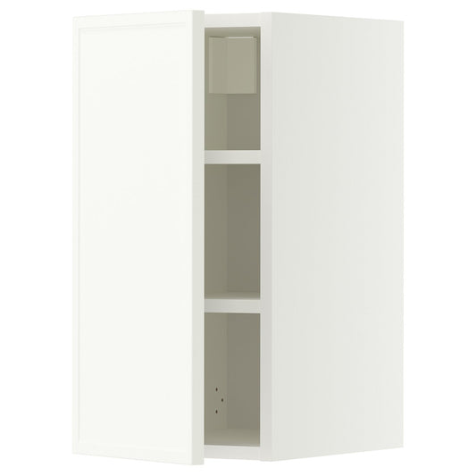 METOD wall cabinet with shelves, white/Aspudden matt white, 30x60 cm