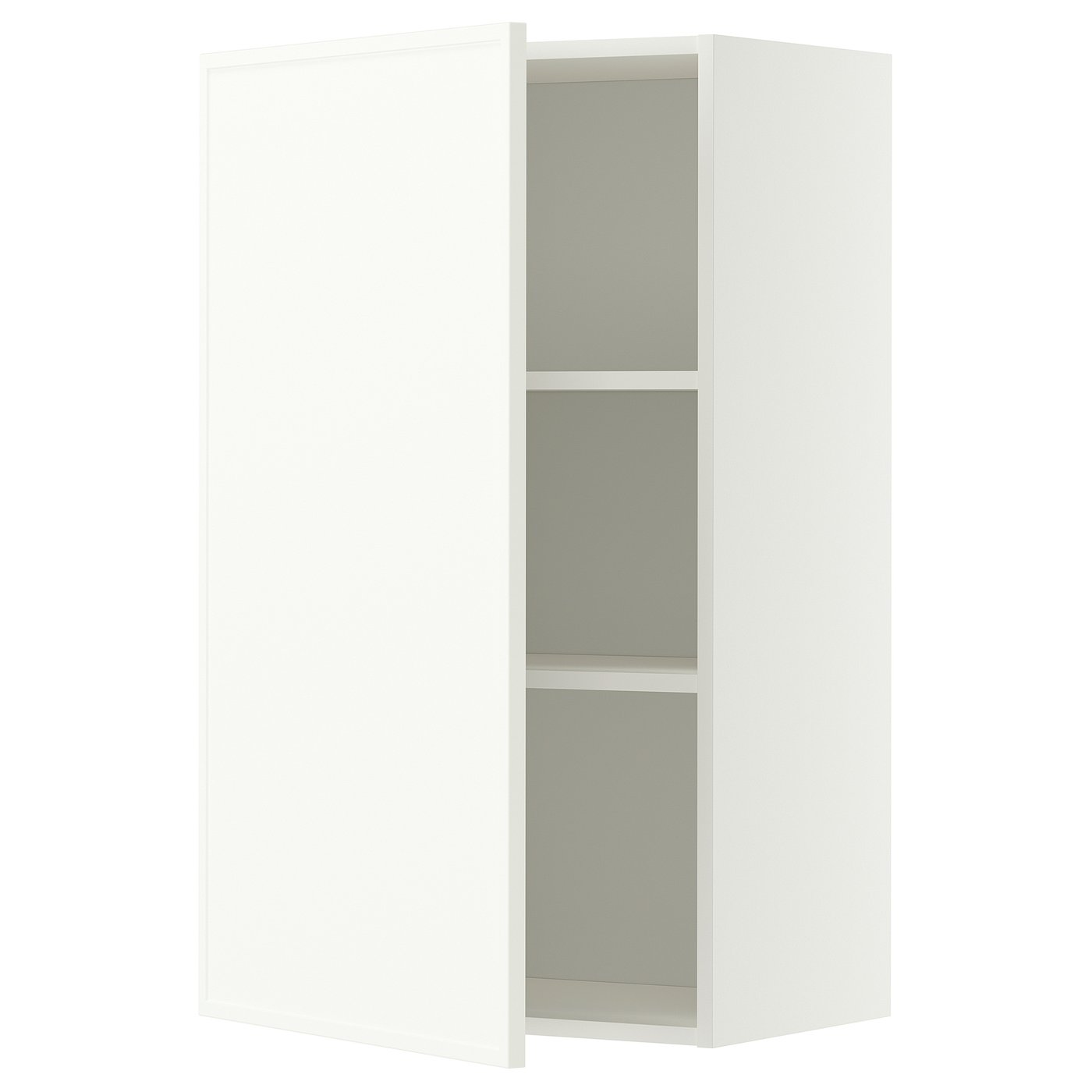 METOD wall cabinet with shelves, white/Aspudden matt white, 60x100 cm