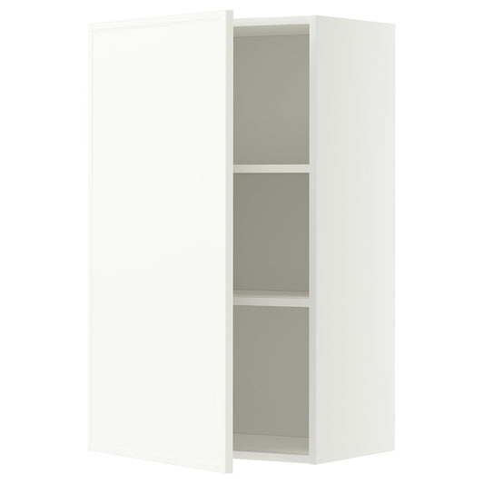 METOD wall cabinet with shelves, white/Aspudden matt white, 60x100 cm