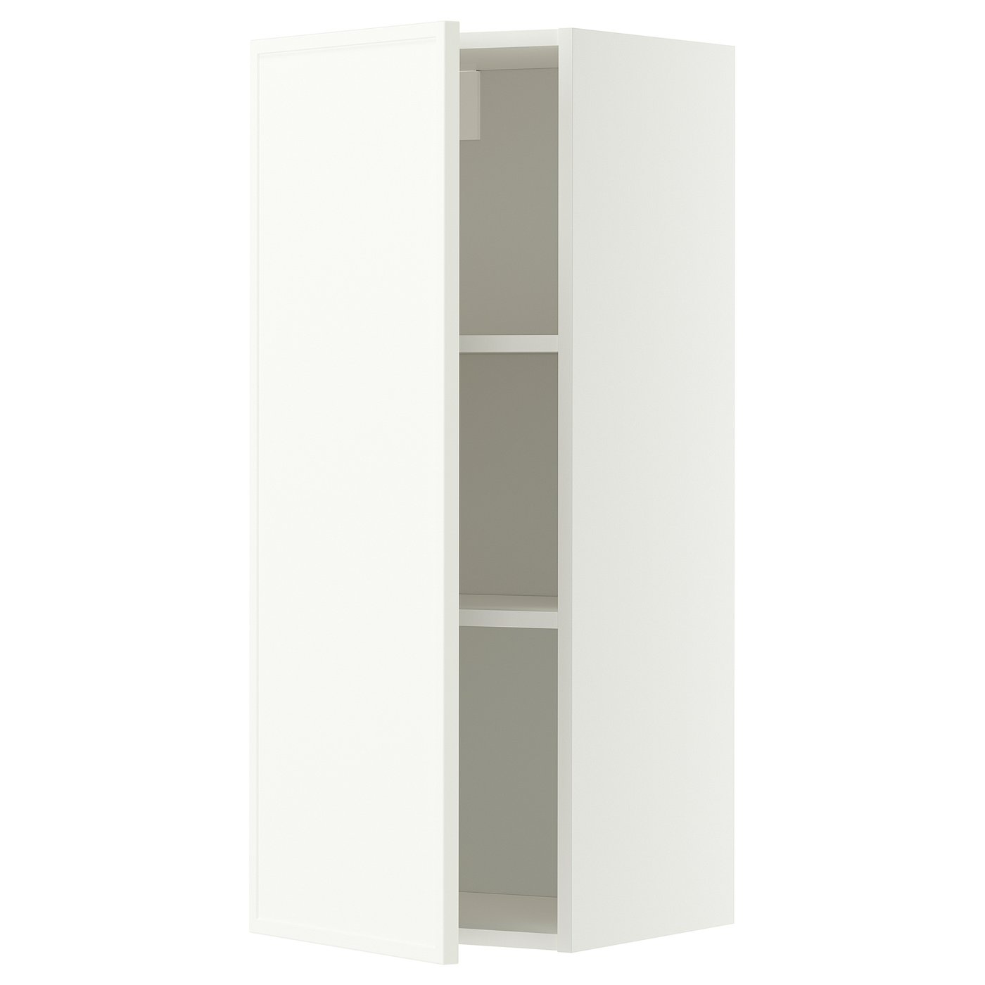 METOD wall cabinet with shelves, white/Aspudden matt white, 40x100 cm