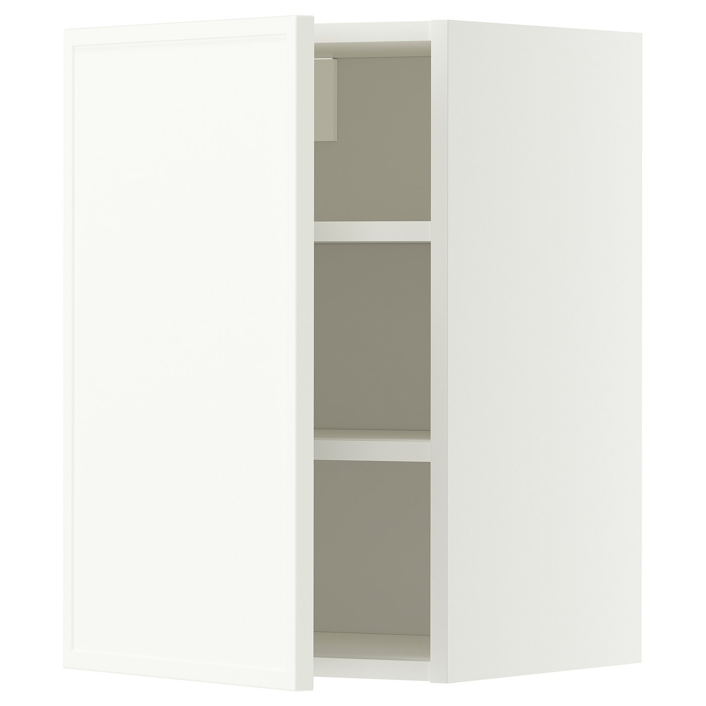 METOD wall cabinet with shelves, white/Aspudden matt white, 40x60 cm
