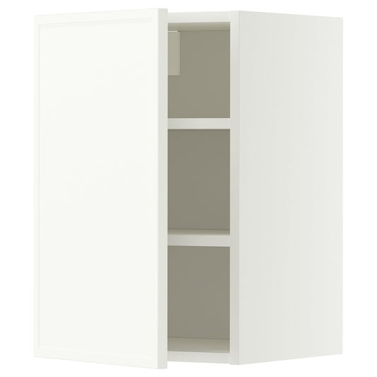 METOD wall cabinet with shelves, white/Aspudden matt white, 40x60 cm