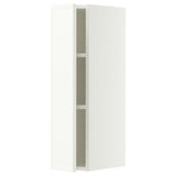METOD wall cabinet with shelves, white/Aspudden matt white, 20x80 cm