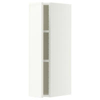 METOD wall cabinet with shelves, white/Aspudden matt white, 20x80 cm