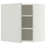 METOD wall cabinet with shelves, white/Aspudden light grey, 60x60 cm