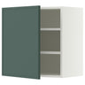 METOD wall cabinet with shelves, white/Aspudden dark grey-green, 60x60 cm