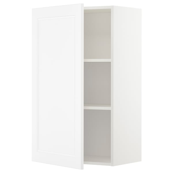 METOD wall cabinet with shelves, white/Axstad matt white, 60x100 cm