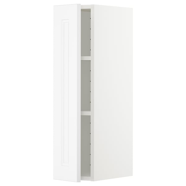 METOD wall cabinet with shelves, white/Axstad matt white, 20x80 cm