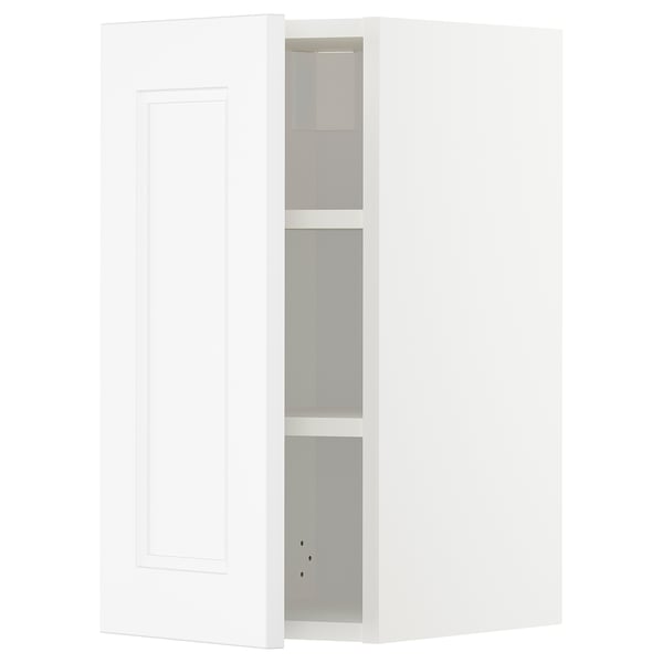 METOD wall cabinet with shelves, white/Axstad matt white, 30x60 cm