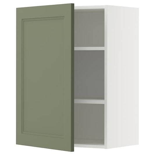 Ikea METOD - Wall unit with shelves, white/Axstad gray-green,60x80 cm