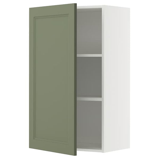 Ikea METOD - Wall unit with shelves, white/Axstad gray-green,60x100 cm