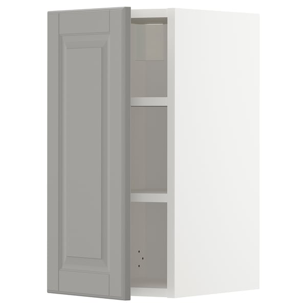 METOD - METOD Wall cabinet with shelves, white/Bodbyn grey, 30x60 cm