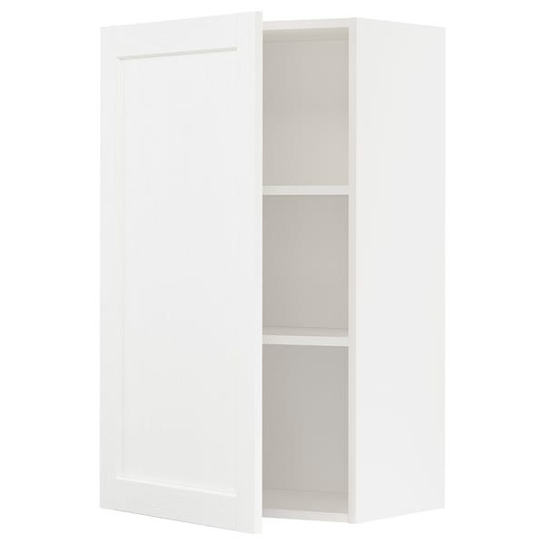 METOD - METOD Wall cabinet with shelves, white Enköping/white wood effect, 60x100 cm