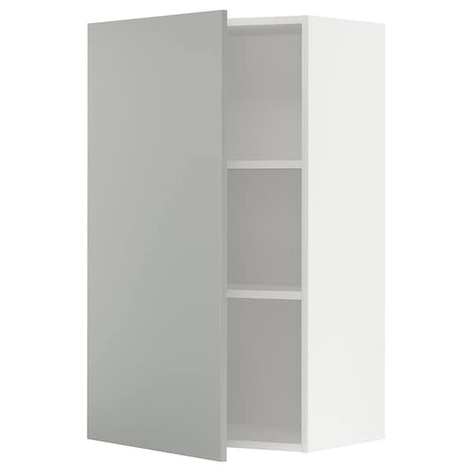 Ikea METOD - Wall cabinet with shelves, white/Havstorp light grey, 60x100 cm