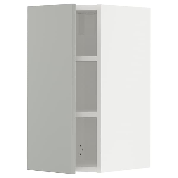 METOD - Wall cabinet with shelves, white/Havstorp light grey, 30x60 cm