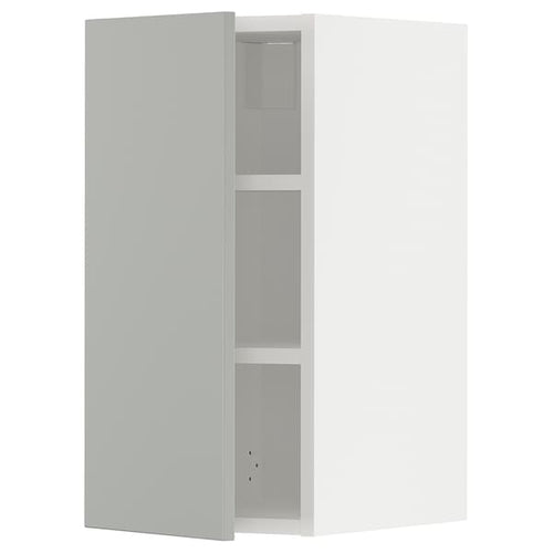 METOD wall cabinet with shelves, white/Havstorp light grey, 30x60 cm
