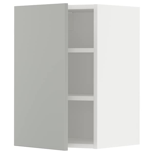 METOD - Wall cabinet with shelves, white/Havstorp light grey, 40x60 cm