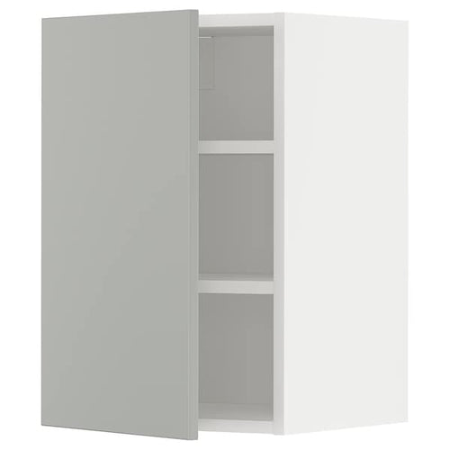 METOD wall cabinet with shelves, white/Havstorp light grey, 40x60 cm
