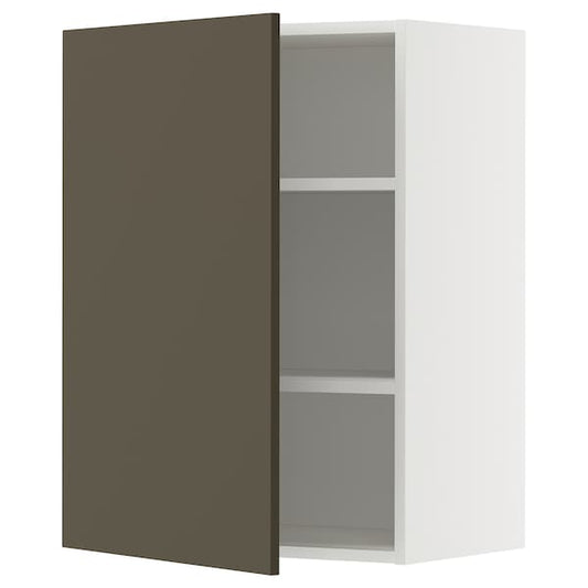 Ikea METOD - Wall cabinet with shelves, white/Havstorp brown-beige, 60x80 cm