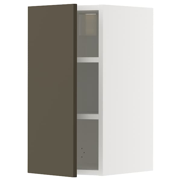 METOD - Wall cabinet with shelves, white/Havstorp brown-beige, 30x60 cm