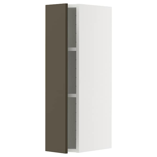 Ikea METOD - Wall cabinet with shelves, white/Havstorp brown-beige, 20x80 cm