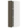 METOD wall cabinet with shelves, white/Havstorp brown-beige, 20x80 cm