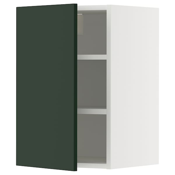 METOD - Wall cabinet with shelves, white/Havstorp deep green, 40x60 cm