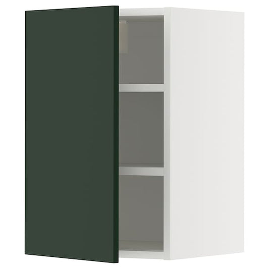 Ikea METOD - Wall cabinet with shelves, white/Havstorp deep green, 40x60 cm