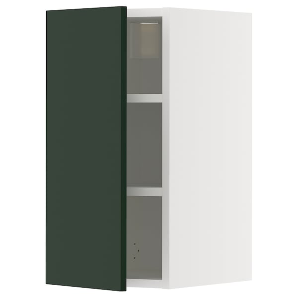 METOD - Wall cabinet with shelves, white/Havstorp deep green, 30x60 cm